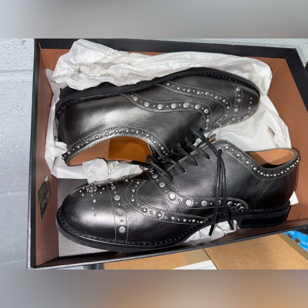 Coach Black Studded‎ Oxfords